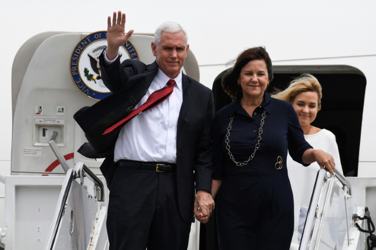 US Vice President Mike Pence has arrived in Japan armed with commitments designed to soothe his nervous hosts, who are worried by North Korea's growing belligerence. (Photo:AFP/Toshifumi Kitamura)