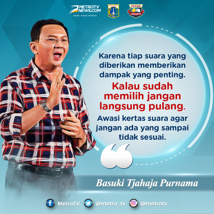 Infografik: Kutipan Ahok Usai Pencoblosan