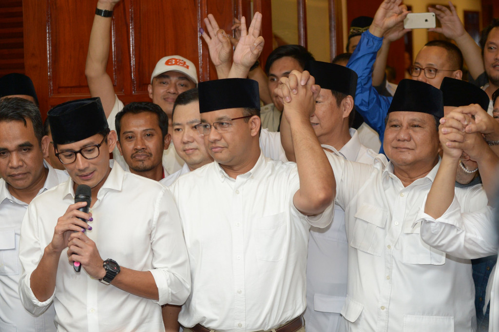 Perubahan Perolehan Suara Anies-Sandi di 2 Putaran Pilkada DKI