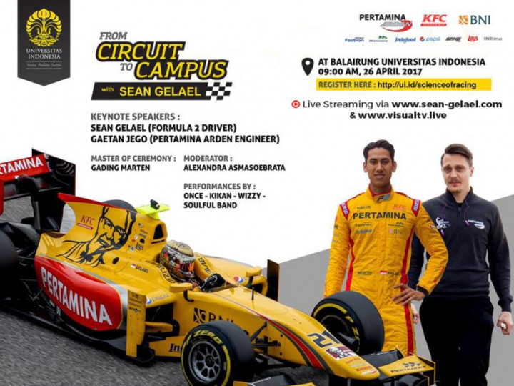 <i>From Circuit to Campus</i>, Sean Gelael akan Berbagi Pengalaman Balap dengan Mahasiswa UI