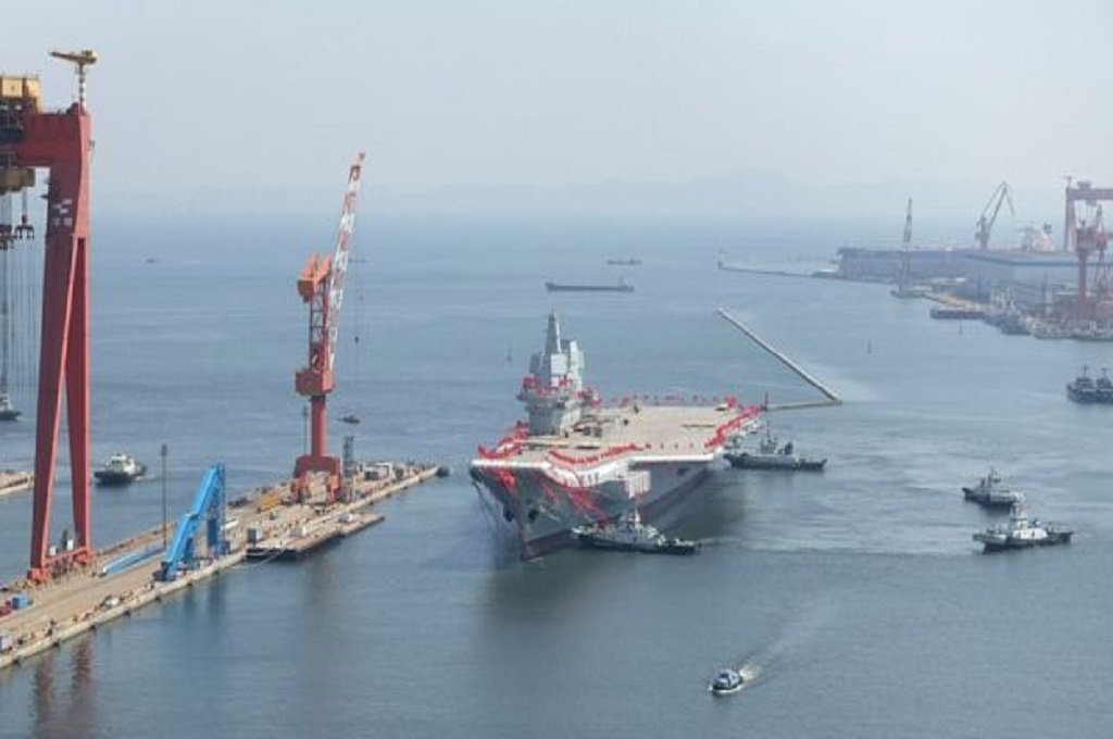 Kapal induk terbaru Tiongkok belum diberi nama. (Foto: Reuters)