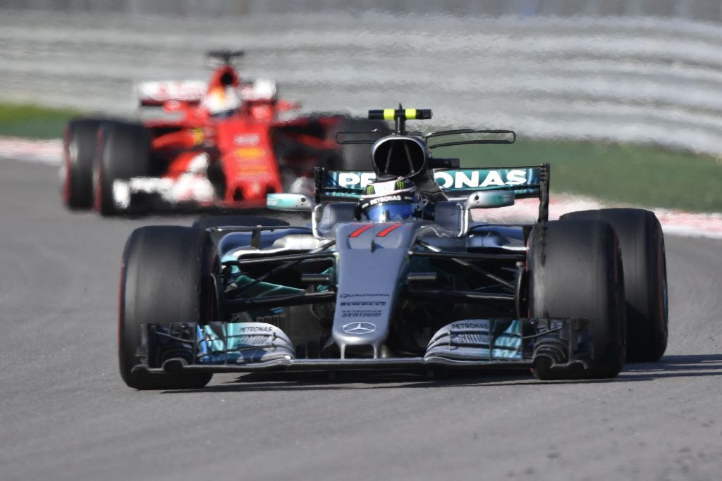 Valtteri Bottas memimpin GP Rusia. (AFP PHOTO / Alexander NEMENOV)