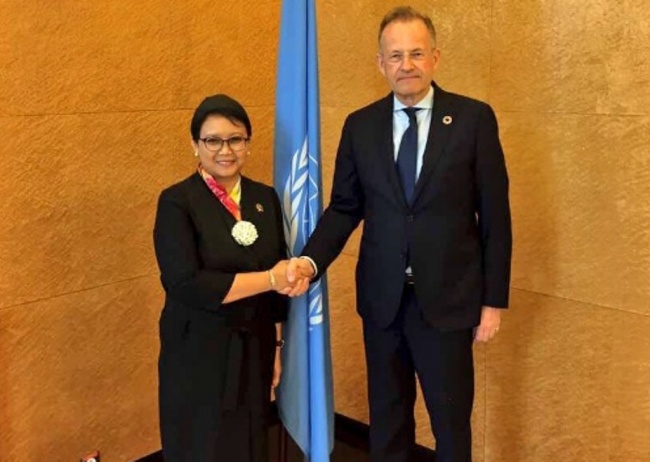 FM Retno Meets UN Director General, Discusses Human Rights