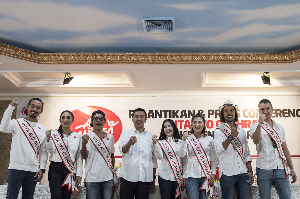 Menpora Lantik 9 Artis Jadi Duta Ayo Olahraga