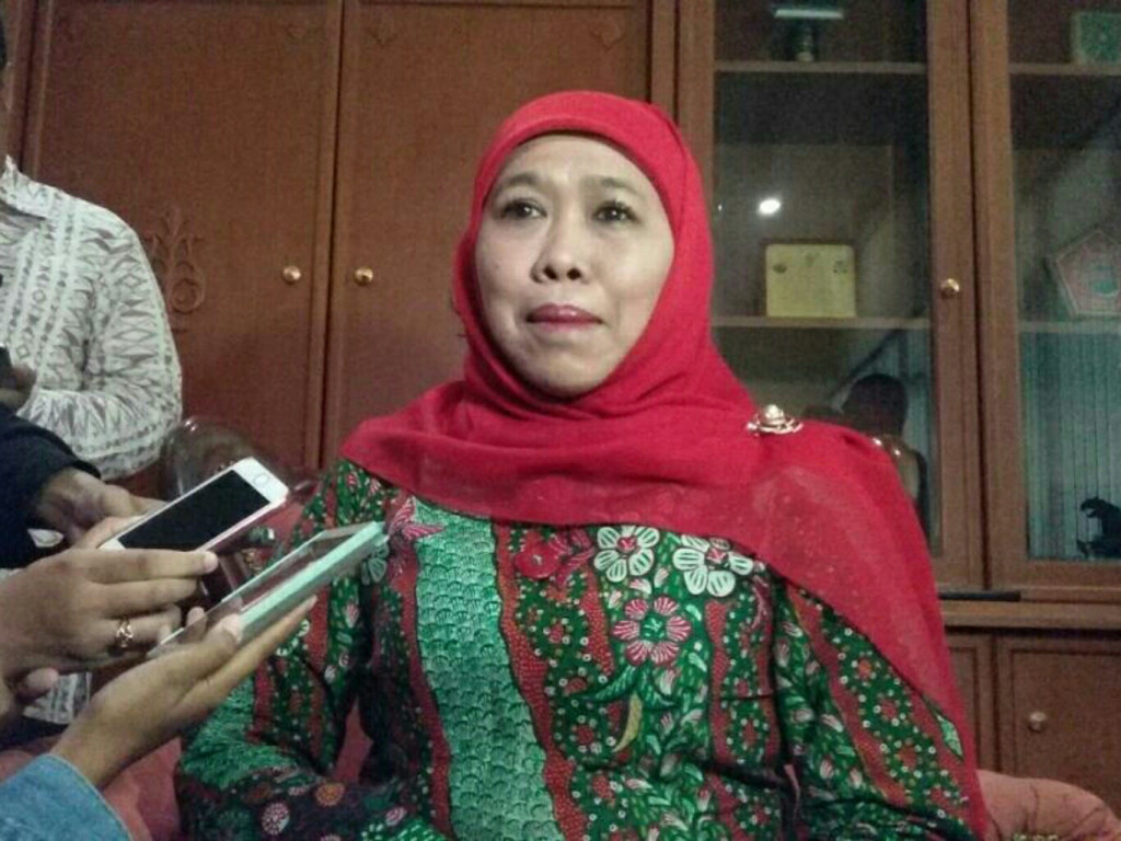 Menteri Sosial Khofifah Indar Parawansa di Kota Solo, Jawa Tengah, Jumat, 5 Mei 2017. (Metrotvnews.com/Pythag Kurniati)