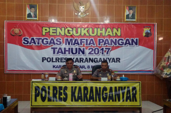 Polres Karanganyar Kukuhkan Satgas Mafia Pangan