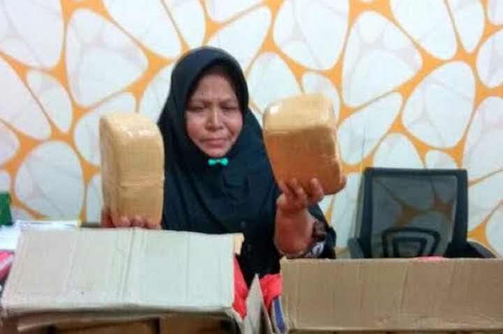 Ibu Rumah Tangga Naik Bus Bawa 20 Kg Ganja
