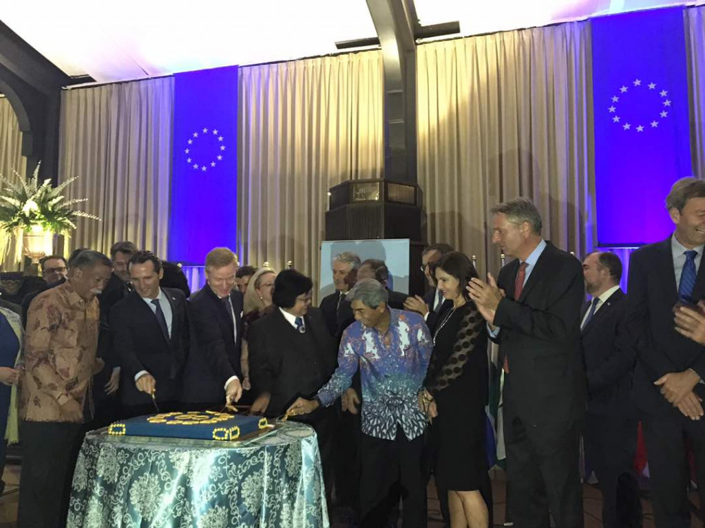 Perayaan 60 tahun Uni Eropa di Jakarta. (Foto: Sonya Michaella/MTVN)