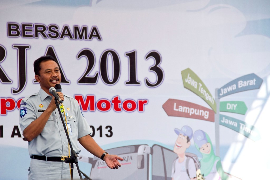 Dirut Jasa Raharja Budi Setyarso. (MI/Atet Dwi Pramadia)