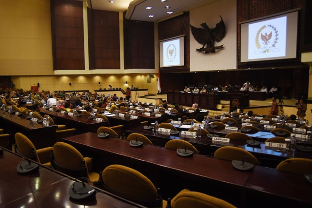 Suasana Sidang Paripurna DPD di Kompleks Parlemen, Senayan, Jakarta, Senin (8/5). Foto: Akbar Nugroho Gumay/Antara