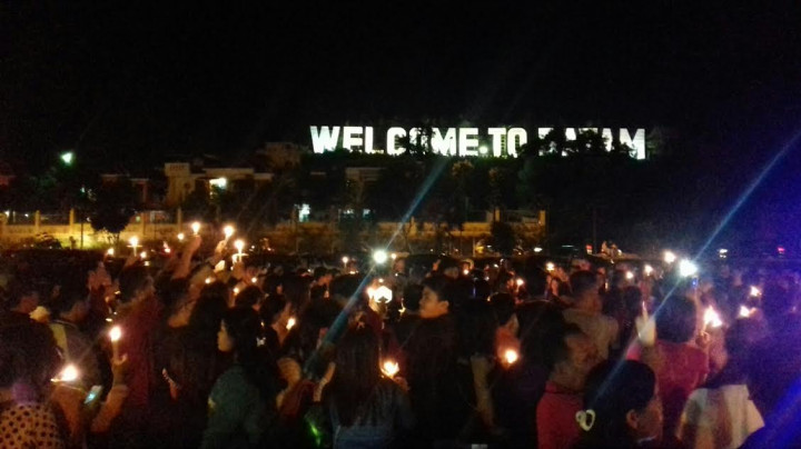 Aksi Seribu Lilin di Batam Dibubarkan Polisi