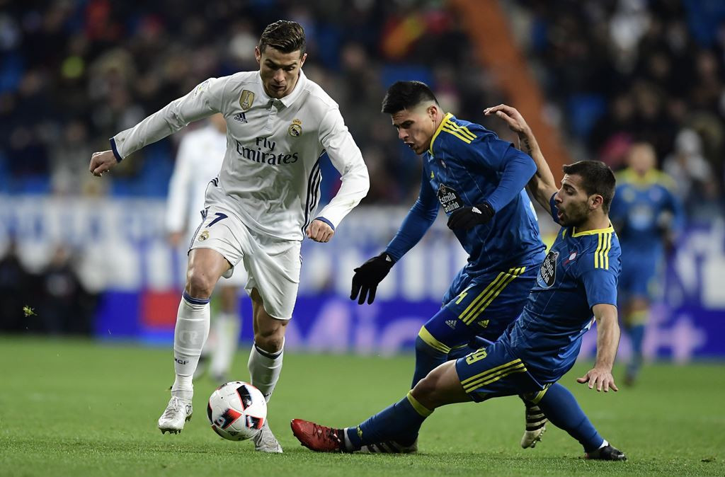 Suasana pertandingan Real Madrid vs Celta Vigo. (Foto: AFP/Javier Soriano)