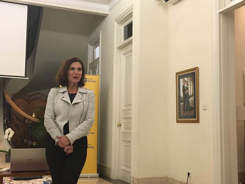 Duta Besar Swedia untuk Indonesia, Johanna Brismar Skoog  (Foto: Sonya Michaella/Metrotvnews.com).