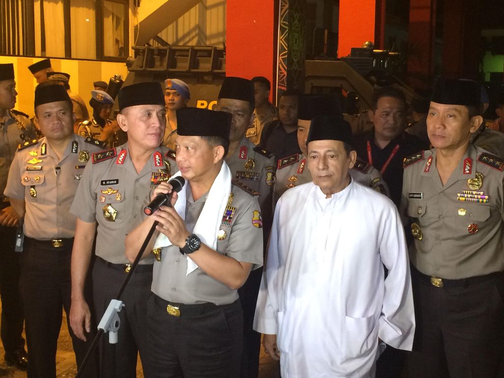 Kapolri Jenderal Tito Karnavian dalam tablig akbar Polri. Foto: MTVN/Lukman Diah Sari.