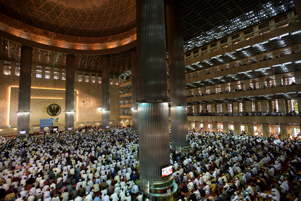Suasana di Masjid Istiqlal. Antara Foto/Prasetyo Utomo