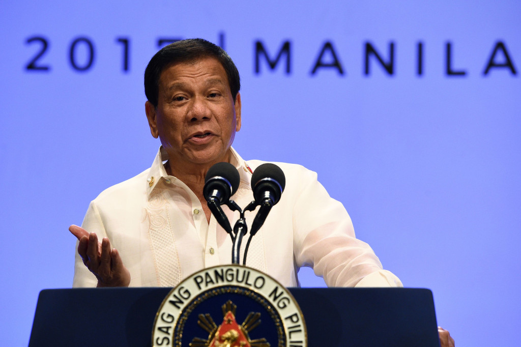 Duterte flies to Russia on May 22, 2017 to meet his hero, seek arms and steer his nation's foreign policy course further away from longtime ally the United States. (Photo:AFP/Ted Aljibe)