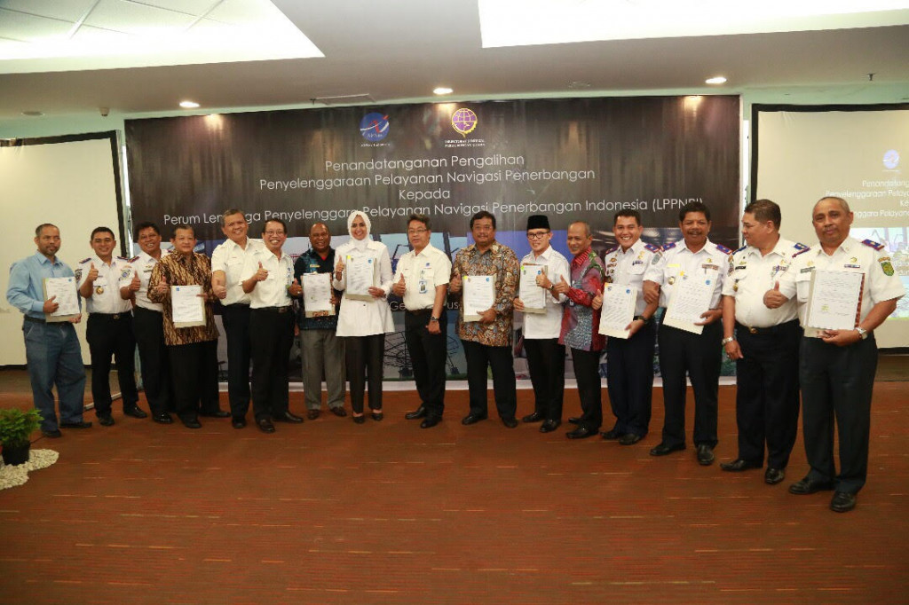 Air Nav tanda tangani MoU dengan Dirjen Perhubungan Udara, Rabu 24 Mei 2017. MTVN/Farhan M.