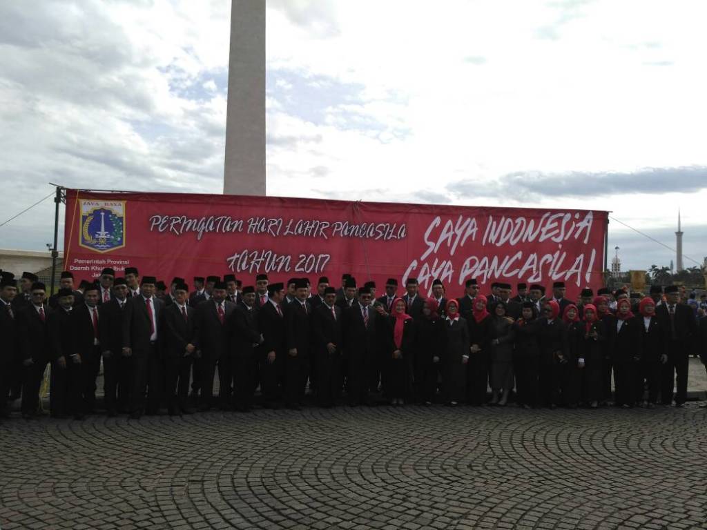 PNS DKI di Hari Lahir Pancasila. Foto: MTVN/Nur Azizah.