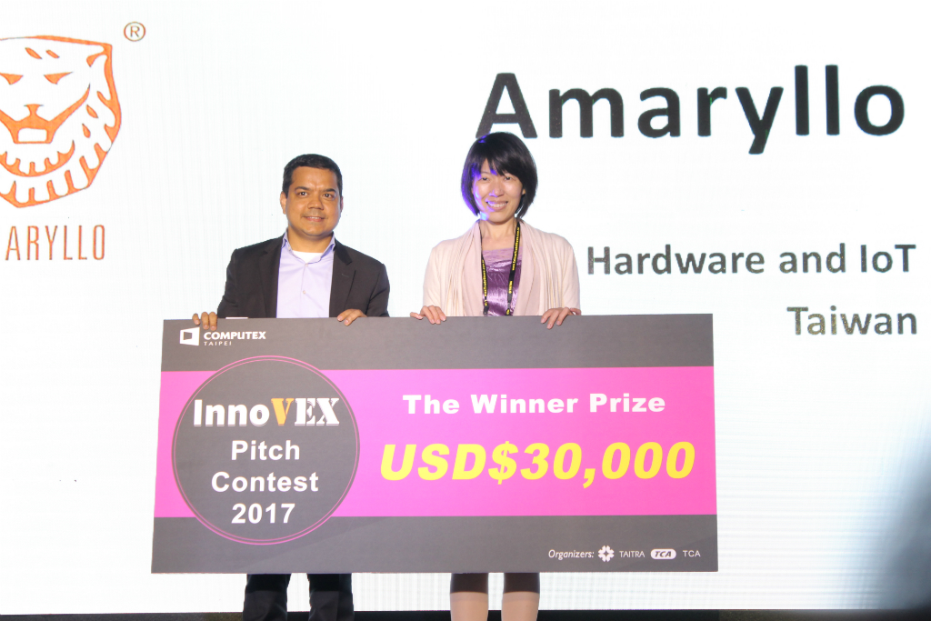 Amaryllo International Inc menjadi pemenang hadiah utama Computex InnoVEX Pitch Contest 2017.