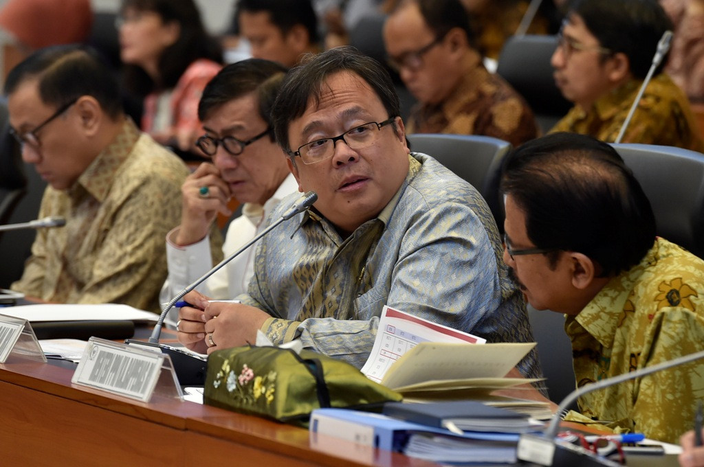 Menteri Perencanaan Pembangunan Nasional sekaligus Kepala Badan Perencanaan Pembangunan Nasional (Bappenas) Bambang Brodjonegoro. (ANTARA FOTO/Puspa Perwitasari)