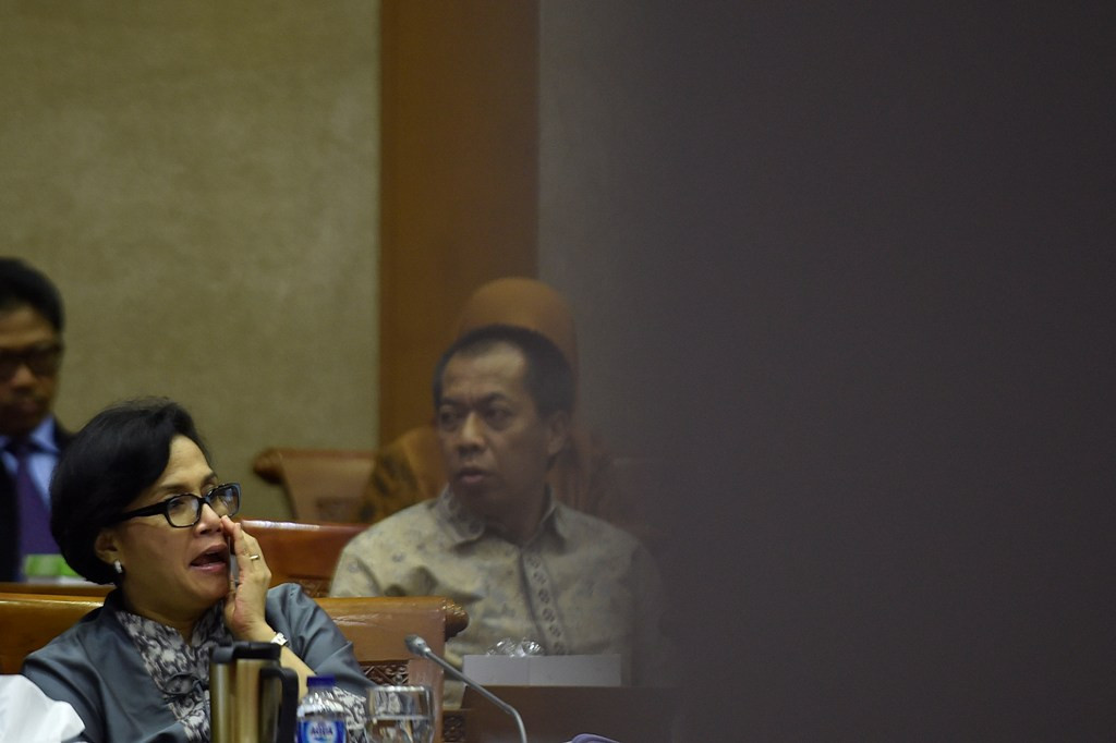 Menkeu Sri Mulyani. (ANTARA FOTO/Puspa Perwitasari)