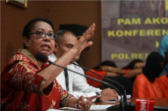 Menteri Pemberdayaan Perempuan dan Perlindungan Anak Yohana Susana Yembise. Foto: Antara/M. Adimaja.