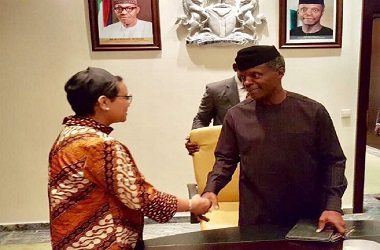 Menlu RI Lakukan Kunjungan Kehormatan kepada <i>Acting</i> Presiden Nigeria
