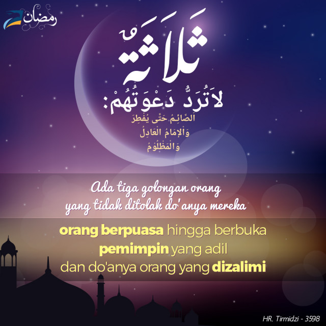 Tiga Golongan Orang Yang Tidak Ditolak Doanya