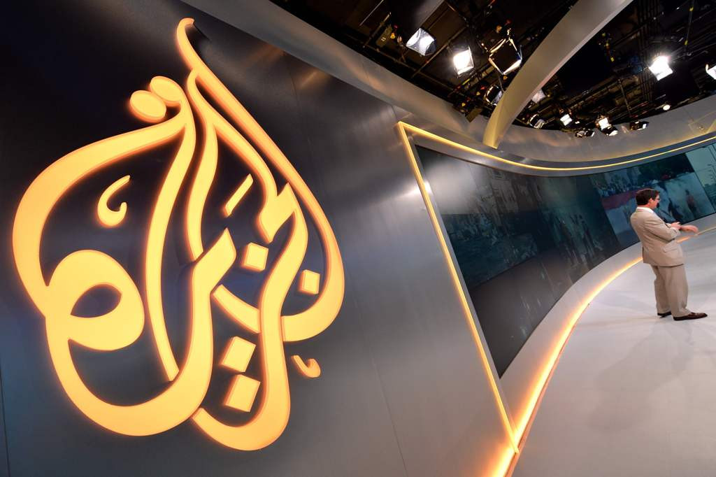Sebuah studio milik stasiun televisi Qatar, Al-Jazeera (Foto: AFP).
