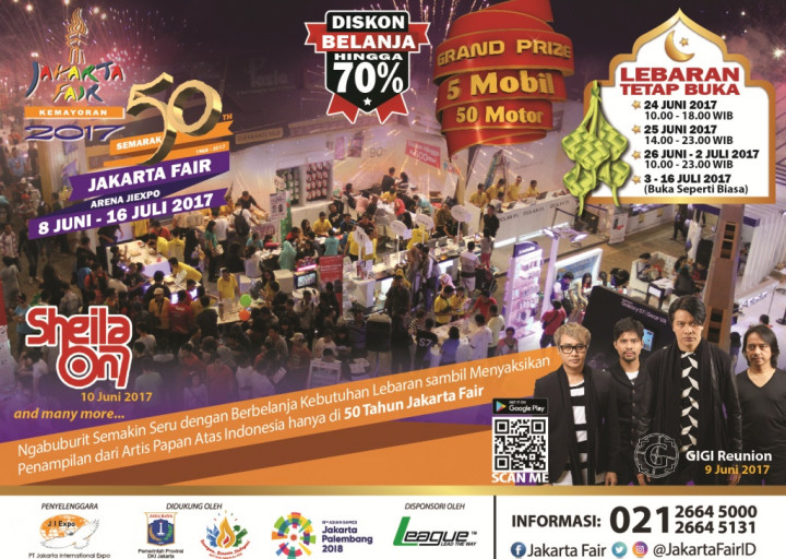 Konser Musik Multi Genre Ramaikan Jakarta Fair Kemayoran 2017