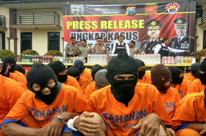 Lebih 1.200 Tersangka Kasus Kriminal Dibekuk di Sidoarjo