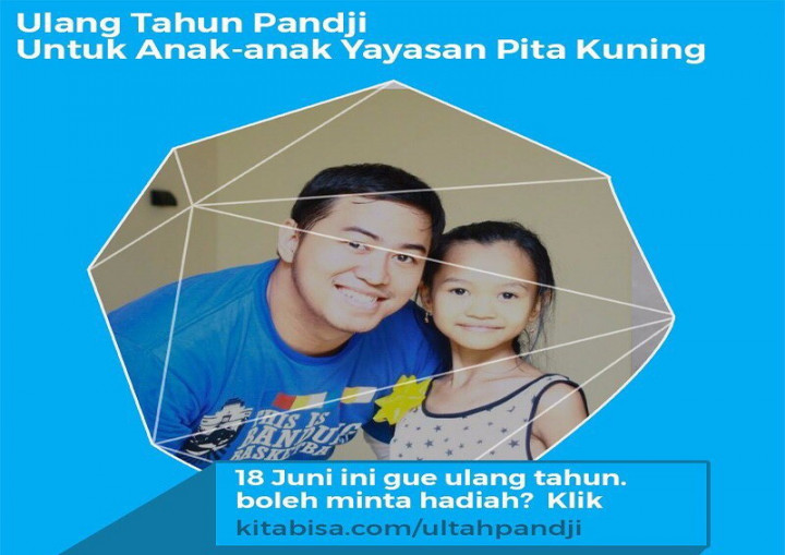 Rayakan Ultah, Pandji Galang Dana untuk Anak-Anak Penderita Kanker
