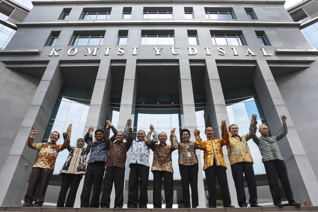 Para penegak hukum di depan Komisi Yudisial/ANT/Muhammad Adimaja