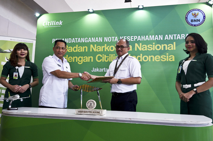 Citilink dan BNN Kerja Sama Cegah Narkoba