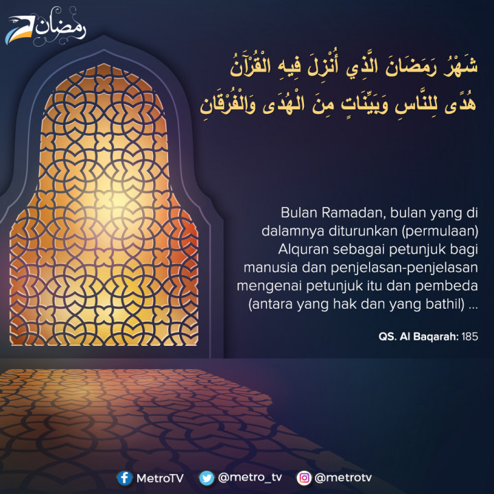 Ramadan, Bulan (Awal) Diturunkannya Alquran