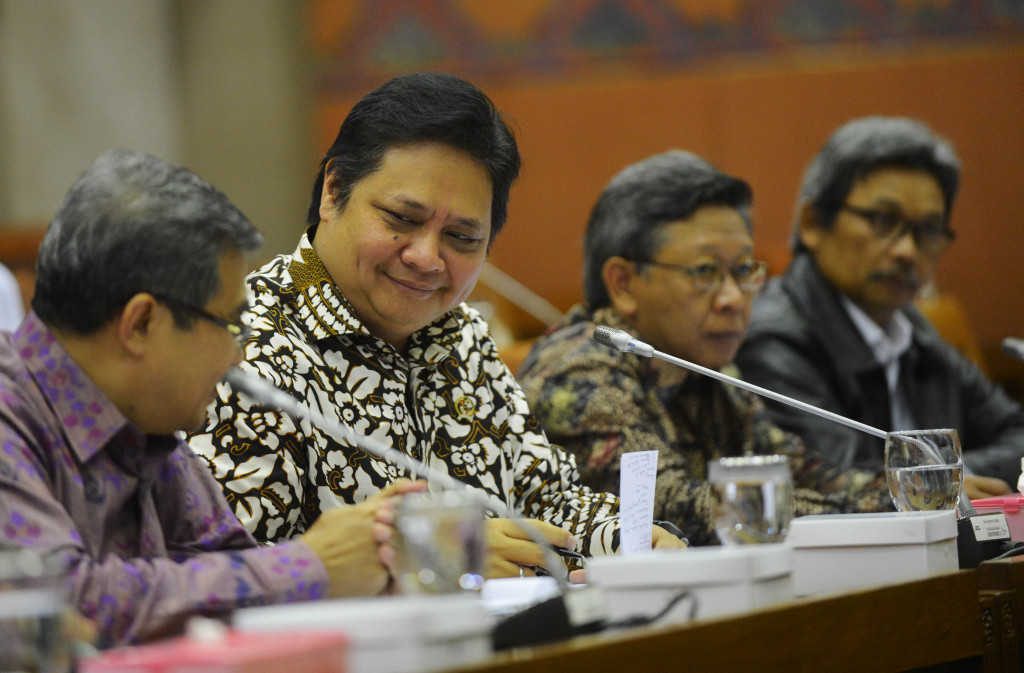 Menperin Airlangga Hartanto. ANTARA FOTO/Akbar Nugroho Gumay.