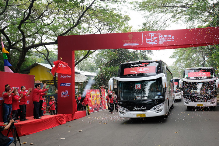 Tempo Scan Berangkatkan Ribuan Peserta Mudik Gratis