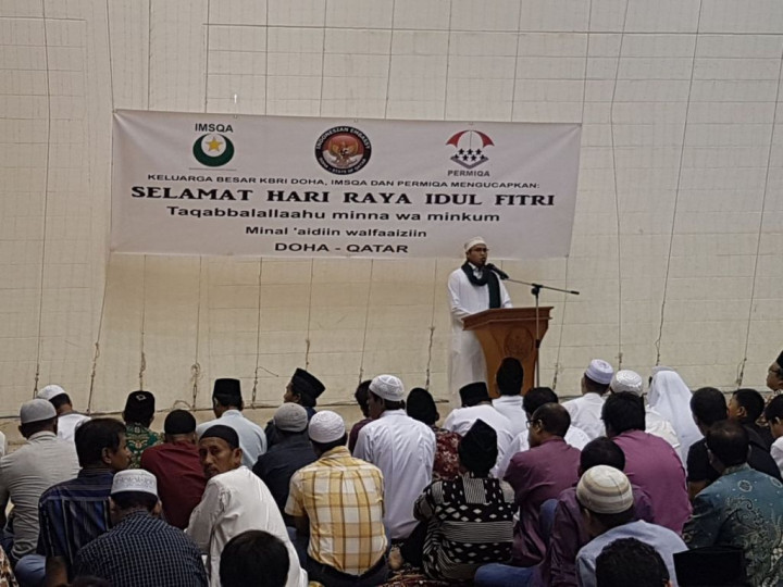 KBRI Doha Gelar Salat Id Memperingati Idulfitri