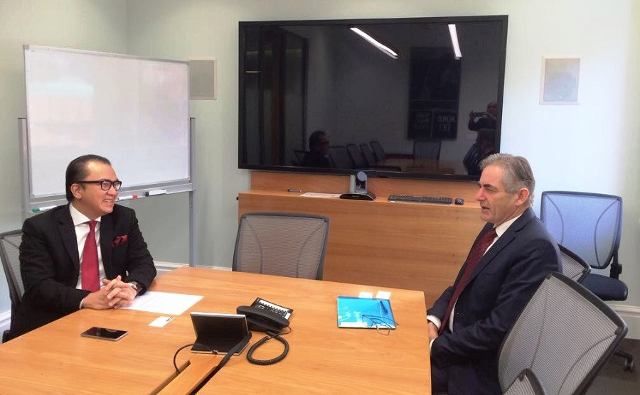 Pertemuan Dubes RI untuk Selandia Baru, Tantowi Yahya dengan Rektor Victoria University of Wellington, Prof. Grant Guilford. (Foto: Dok. KBRI Wellington)