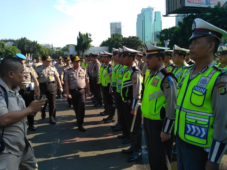 Persiapan personel kepolisian mengamankan kunjungan Barrack Obama di Jakarta/MTVN/Arga Sumantri