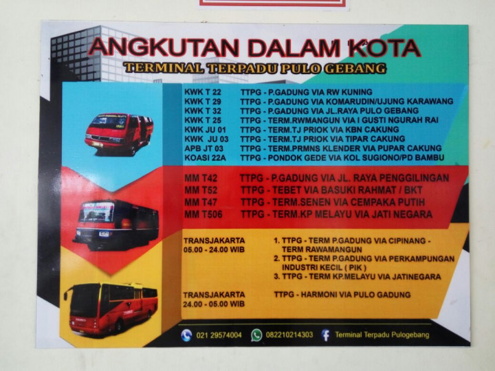 Daftar Transportasi Umum Pendukung di Terminal Pulogebang