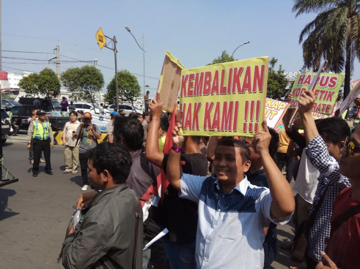 Grab Tuding Peserta Unjuk Rasa soal Suspensi bukan Mitra