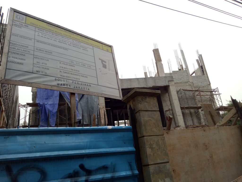 Penampakan bangunan baru di rumah cantik, Jalan Teuku Cikditiro, Menteng, Jakarta Pusat. MTVN/Arga Sumantri.