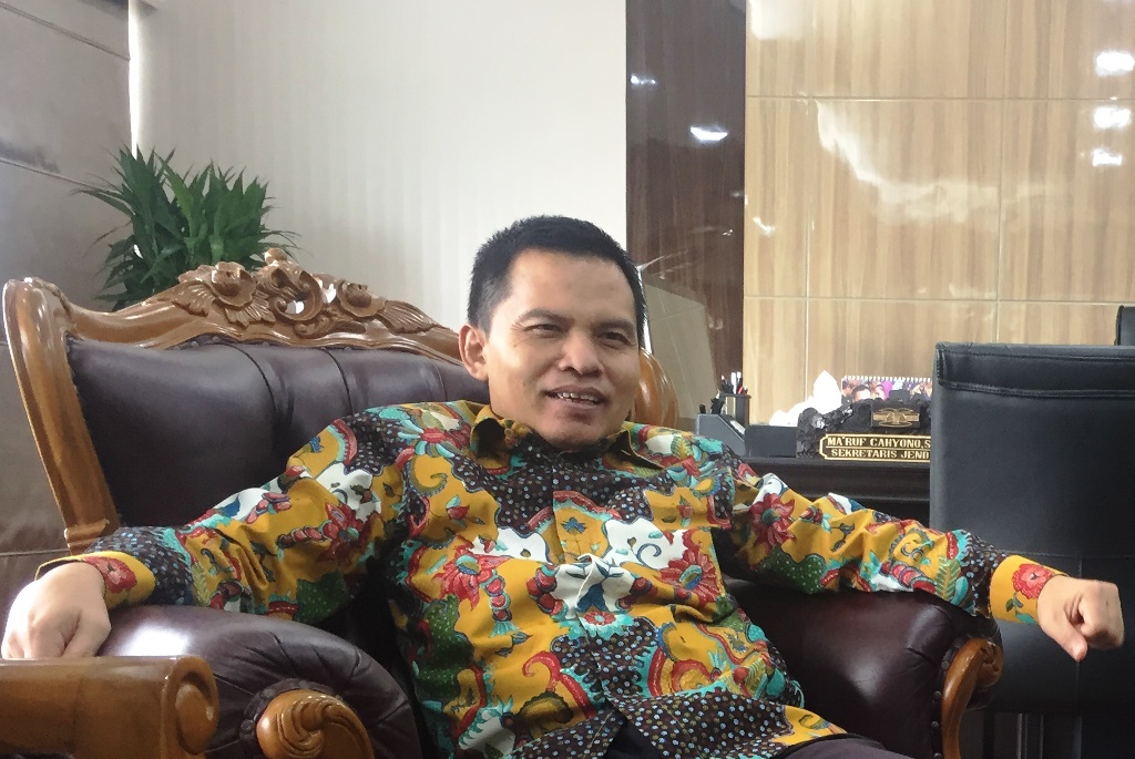 Sekretaris Jendral MPR RI Ma`ruf Cahyono (Foto:Metrotvnews.com/Gervin Nathaniel Purba)