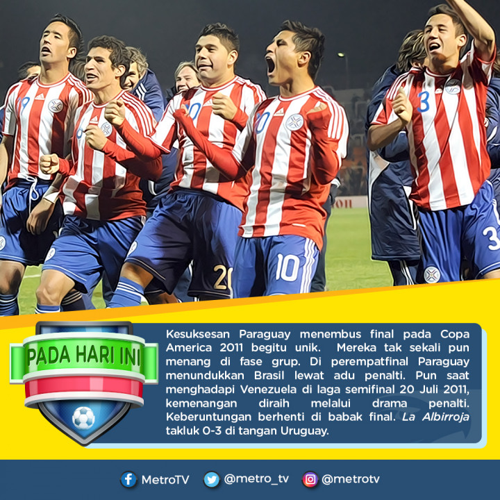 Pada Hari Ini: Kemenangan Paraguay Atas Venezuela