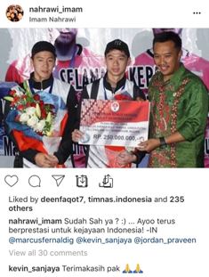 Utang Bonus Kemenpora Kepada Kevin/Marcus Lunas