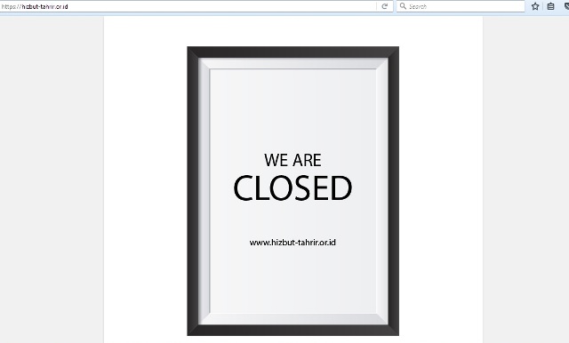 Situs HTI Resmi Diblokir