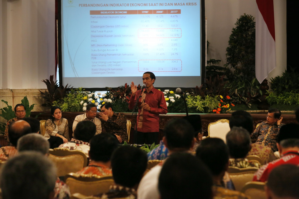 Ilustrasi-- Presiden Joko Widodo bersama Wakil Presiden Jusuf Kalla dan Menteri Kabinet Kerja terkait memimpin Rapat Kerja Pemerintah (RKP) di Istana Negara, Jakarta--MI/RAMDANI