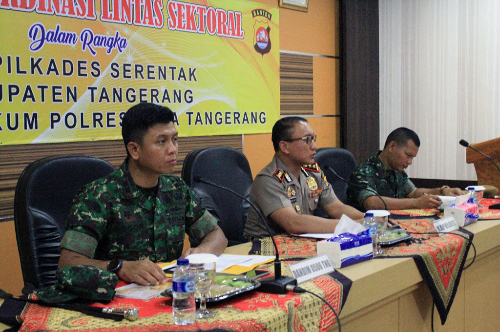 Rapat Pengamanan Pilkades di Kabupaten Tangerang -- MTVN/Farhan Dwitama