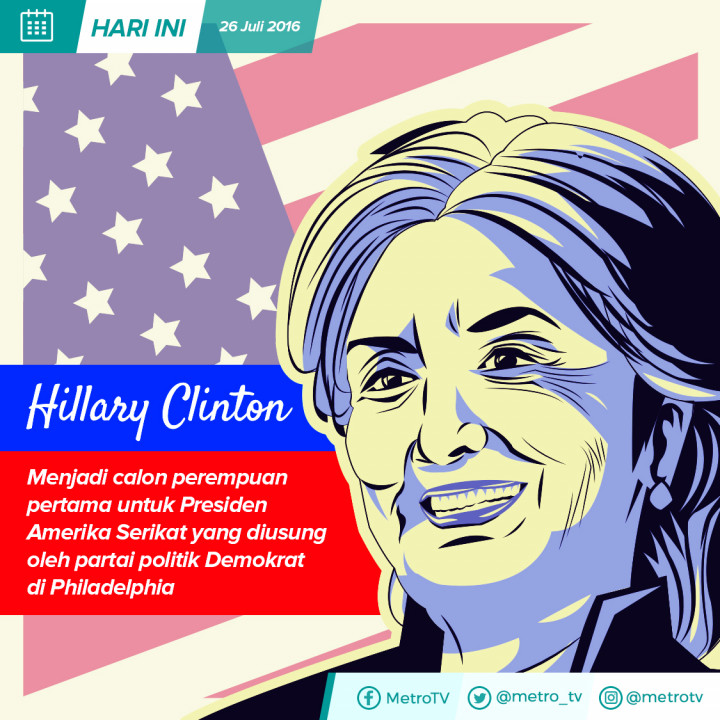 Hari ini: Hillary Maju Menjadi Capres Amerika Serikat